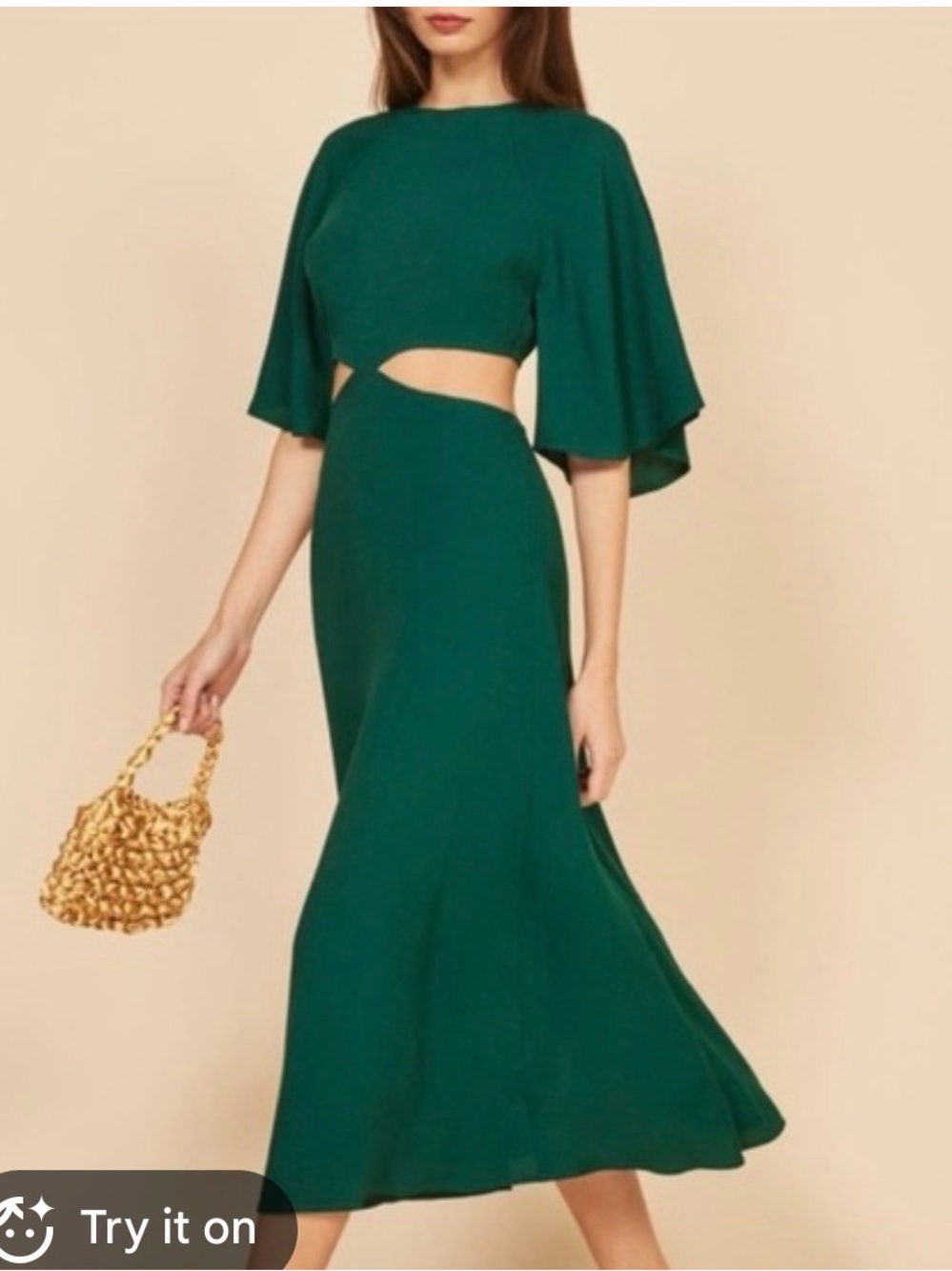 Reformation Benny Cutout Dress
